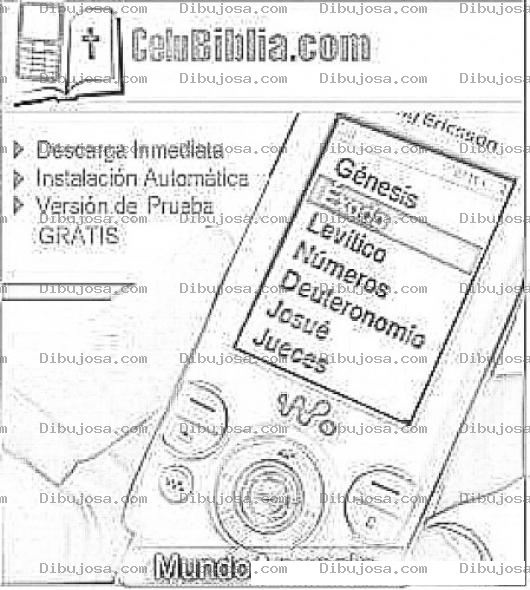 Dibujo para colorear La Biblia Para Celular En Celubiblia.com Dibujo Para Pintar Y Colorear