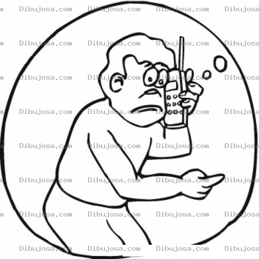 Dibujo para colorear Celular Para Adultos Dibujo De Papa Phablando Por Celular Para Pintar Y Colorear