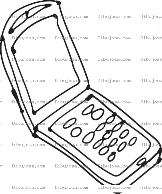 Dibujo para colorear Dibujo De Celular Cdma Flip Para Pintar Y Colorear