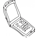 Dibujo para colorear Dibujo De Celular Cdma Flip Para Pintar Y Colorear