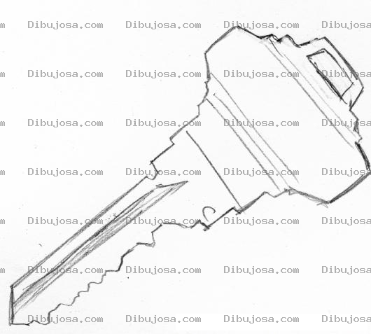 Dibujo para colorear Dibujo De Una Llave Yale Para Pintar Y Colorear