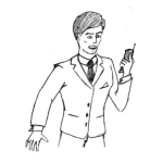 Dibujo para colorear Dibujo De Hombre Recibiendo Una Llamada En El Celular De Un Numero Desconocido Para Pintar Y Colorear