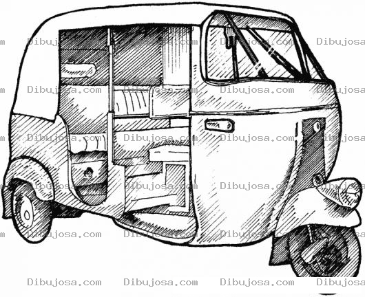 Dibujo para colorear Dibujo De Tuc Tuc Para Pintar Y Colorear Moto Taxi Torito Tuctuc Mototaxi Taximoto