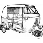 Dibujo para colorear Dibujo De Tuc Tuc Para Pintar Y Colorear Moto Taxi Torito Tuctuc Mototaxi Taximoto