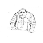 Dibujo para colorear Dibujo De Jefe Gordo Para Pintar Y Colorear