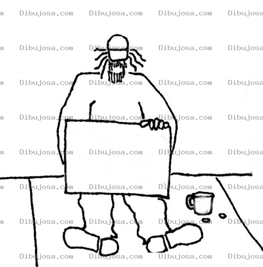 Dibujo para colorear Mendigo Pidiendo Pisto Dibujo De Pordiosero Pidiendo Limosna En El Suelo Con Un Cartel En Blanco Para Pintar Y Colorear Vago Pidiendo Dinero En La Calle