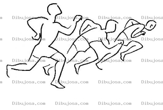Dibujo para colorear En Sus Marcas Listos Fuera Dibujo De Una Carrera Para Pintar Y Colorear 3 Hombre Corriendo
