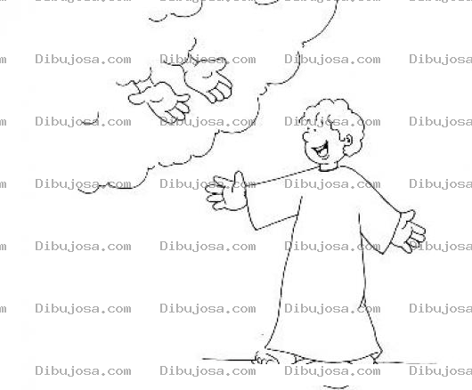 Dibujo para colorear Este Es Mi Hijo Amado En Quien Tengo Contentamiento Al El Oid Dibujo Para Pintar Y Colorear Las Manos De DIOS
