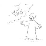 Dibujo para colorear Este Es Mi Hijo Amado En Quien Tengo Contentamiento Al El Oid Dibujo Para Pintar Y Colorear Las Manos De DIOS