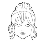 Dibujo para colorear Mascara De Princesa Para Pintar Colorear Y Recortar Una Mascara De Princesita