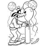 Dibujo para colorear Dibujo De Gufy Tribilin Inflando Globos Con Helio Para Pintar Y Colorear Globitos Aerostaticos