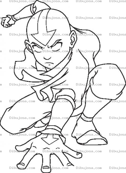 Dibujo para colorear Maestro Del Aire Para Pintar Y Colorear Hombre Cn Flecha En La Cabeza
