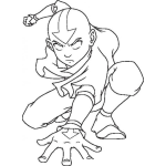 Dibujo para colorear Maestro Del Aire Para Pintar Y Colorear Hombre Cn Flecha En La Cabeza