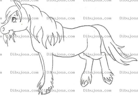 Dibujo para colorear Ibujo De Caballito Pony Comiendo Sacate Para Pintar Y Colorear