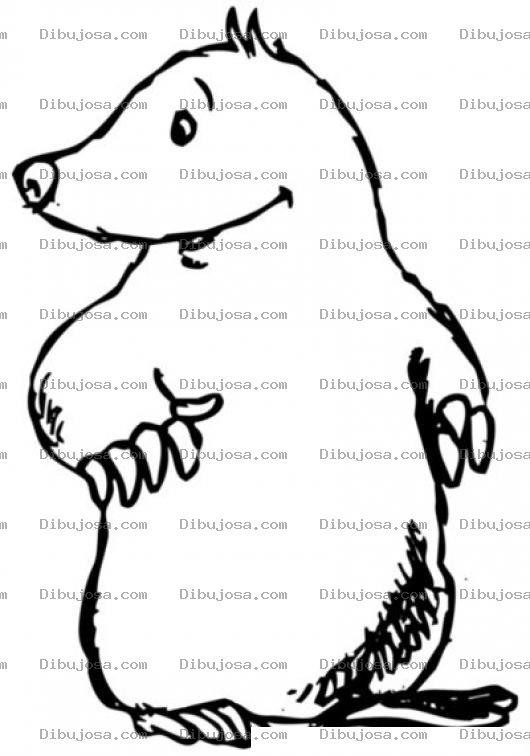 Dibujo para colorear Dibujo De Topo Para Pintar Y Colorear
