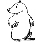 Dibujo para colorear Dibujo De Topo Para Pintar Y Colorear