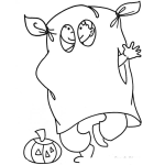 Dibujo para colorear Disfraz De Fantasma Para Pintar Y Colorear