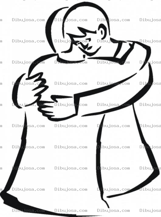 Dibujo para colorear Abrazo De Perdon Para Pintar Y Colorear Dibujo De Un Abrazo Sincero