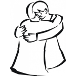 Dibujo para colorear Abrazo De Perdon Para Pintar Y Colorear Dibujo De Un Abrazo Sincero