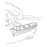 Dibujo para colorear Dibujo De Lancha En Un Lago Par Apintar Y Colorear