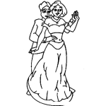 Dibujo para colorear Belly Dance Dibujo De Prinesa Hindu Bailando Con Su Principe El Baile Del Vientre Para Pintar Y Colorear