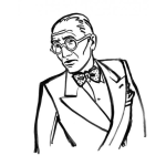 Dibujo para colorear Ibujo De Viejito Vestido Con Traje Formal Para Pintar Y Colorear