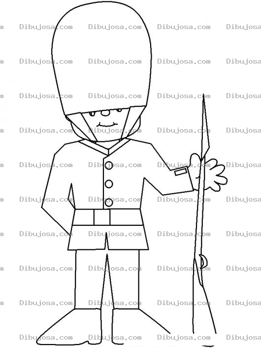 Dibujo para colorear Soldadito Ingles Dibujo De Soldado Ingles En Guardia Para Pintar Y Colorear