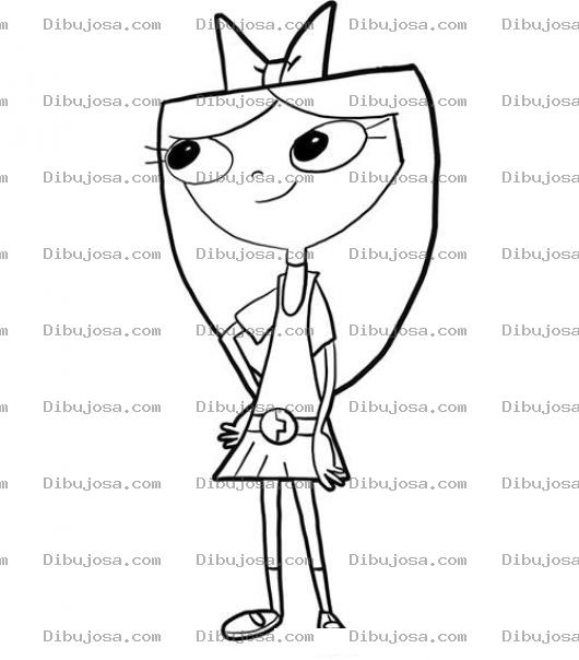 Dibujo para colorear Dibujo De Isabela De Fineas Y Fer Para Pintar Y Colorear A Isabella De Phineas Y Ferb