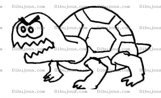 Dibujo para colorear Angryturtle Dibujo De Angry Turtle Para Pintar Y Colorear Tortuga Enojada