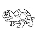 Dibujo para colorear Angryturtle Dibujo De Angry Turtle Para Pintar Y Colorear Tortuga Enojada
