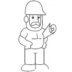 Dibujo para colorear Ingeniero Constructor Dibujo De Ingeniero Civil Con Planos Bajo El Brazo Para Pintar Y Colorear
