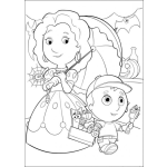 Dibujo para colorear Dibujo De Mama Con Nino Para Pintar Y Colorear