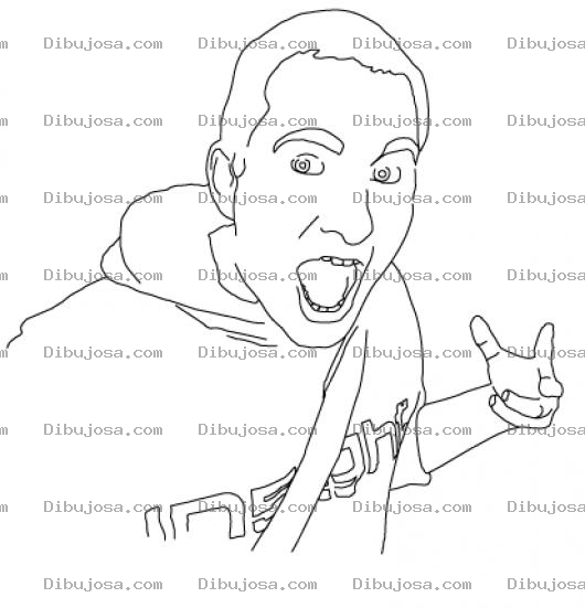 Dibujo para colorear Dibujo De Cholo Rapeando Para Pintar Y Colorear