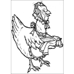 Dibujo para colorear Gallinita cocineta