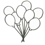 Dibujo para colorear Ocho Globos Dibujo De 8 Globos Para Pintar Y Colorear