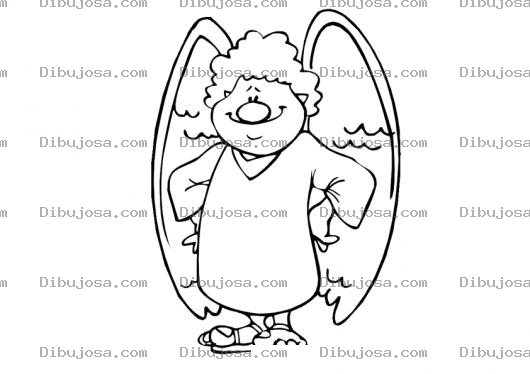 Dibujo para colorear Dibujo De Angelo Colochito Para Pintar Y Colorear