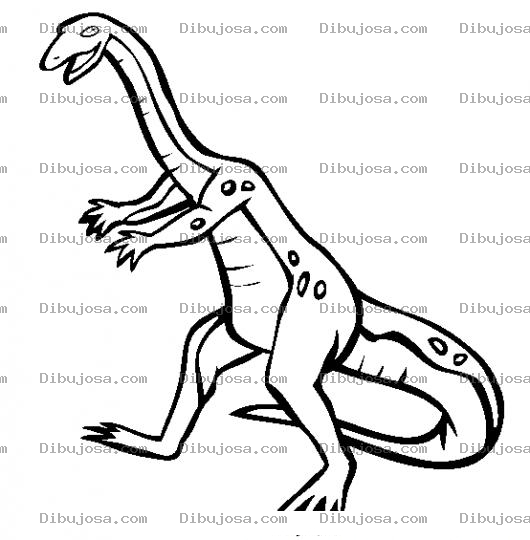 Dibujo para colorear Dibujo De Dinosaurio Delgado Para Pintar Y Colorear