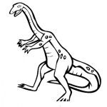 Dibujo para colorear Dibujo De Dinosaurio Delgado Para Pintar Y Colorear
