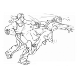 Dibujo para colorear Pelea De Teken Para Pintar Y Colorear Dibujo De Peleadores Callejeros