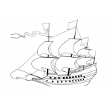 Dibujo para colorear Barco De Velas Para Pintar Y Colorear