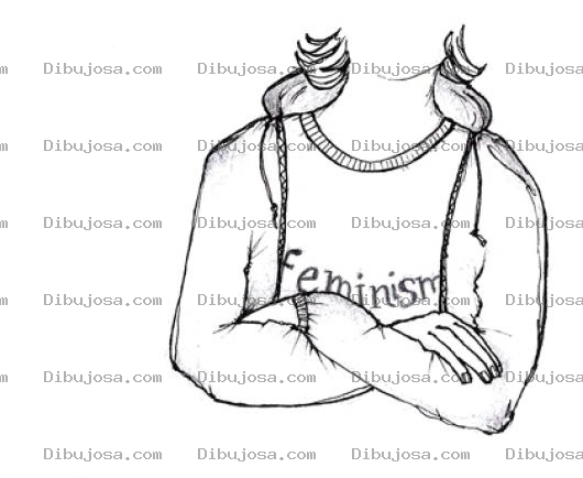 Dibujo para colorear Feminismo Dibujo De Feminista Para Pintar Y Colorear