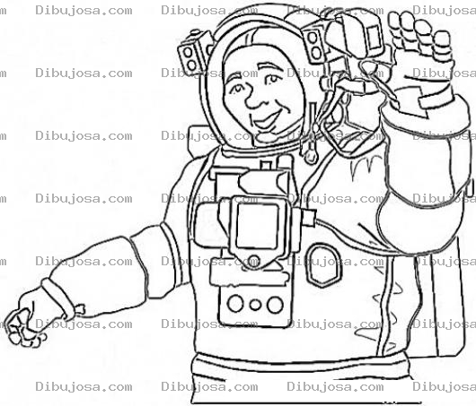 Dibujo para colorear Traje De Astronauta Dibujo De Un Astronauta De La Nasa Para Pintar Y Colorear