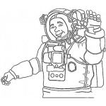 Dibujo para colorear Traje De Astronauta Dibujo De Un Astronauta De La Nasa Para Pintar Y Colorear