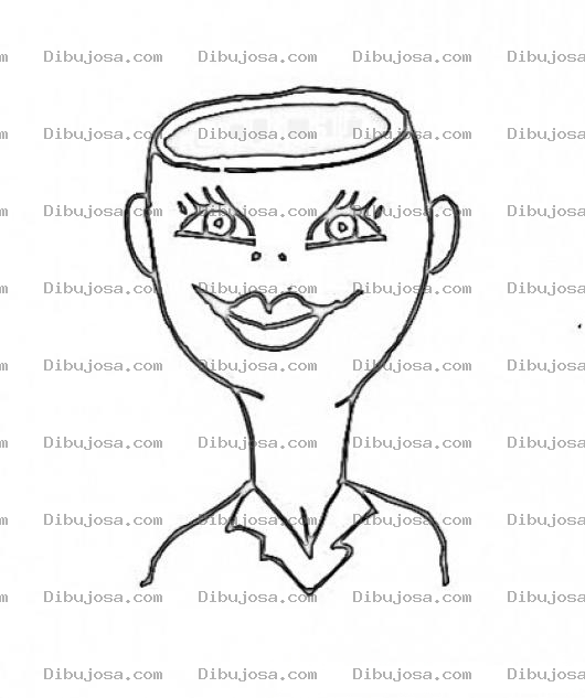 Dibujo para colorear Dibujo De Chica Sin Cerebro Para Pintar Y Colorear