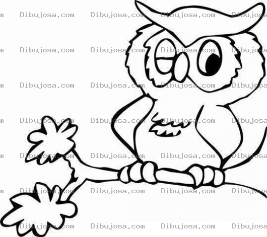 Dibujo para colorear Dibujo De Tecolote Con Ojo Cerrado Para Pintar Y Colorear