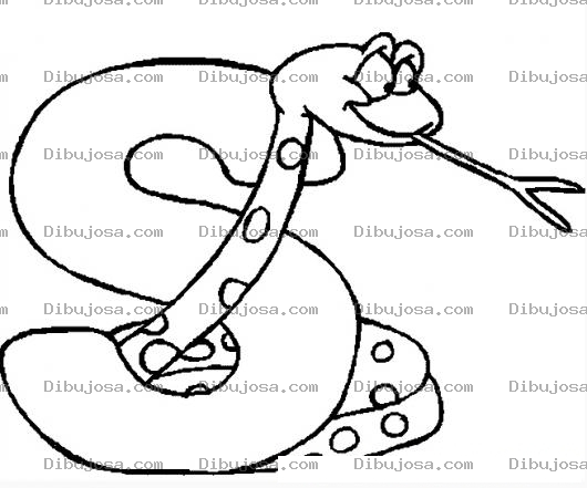 Dibujo para colorear Colorear la letra S de Serpiente