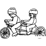 Dibujo para colorear Bicicleta De Dos Plazas Para Pintar Y Colorear Cicle Para Dos