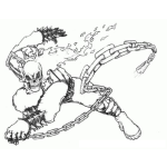 Dibujo para colorear Latigo De Cadena Dibujo De Ghostrider Para Pintar Y Colorear