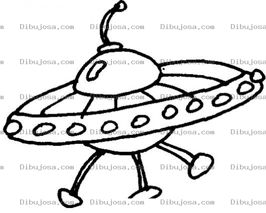 Dibujo para colorear Dibujo De Platillo Volador Para Pintar Y Colorear