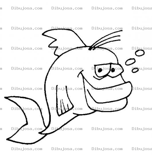 Dibujo para colorear Dibujo De Pescado Bembon Para Pintar Y Colorear